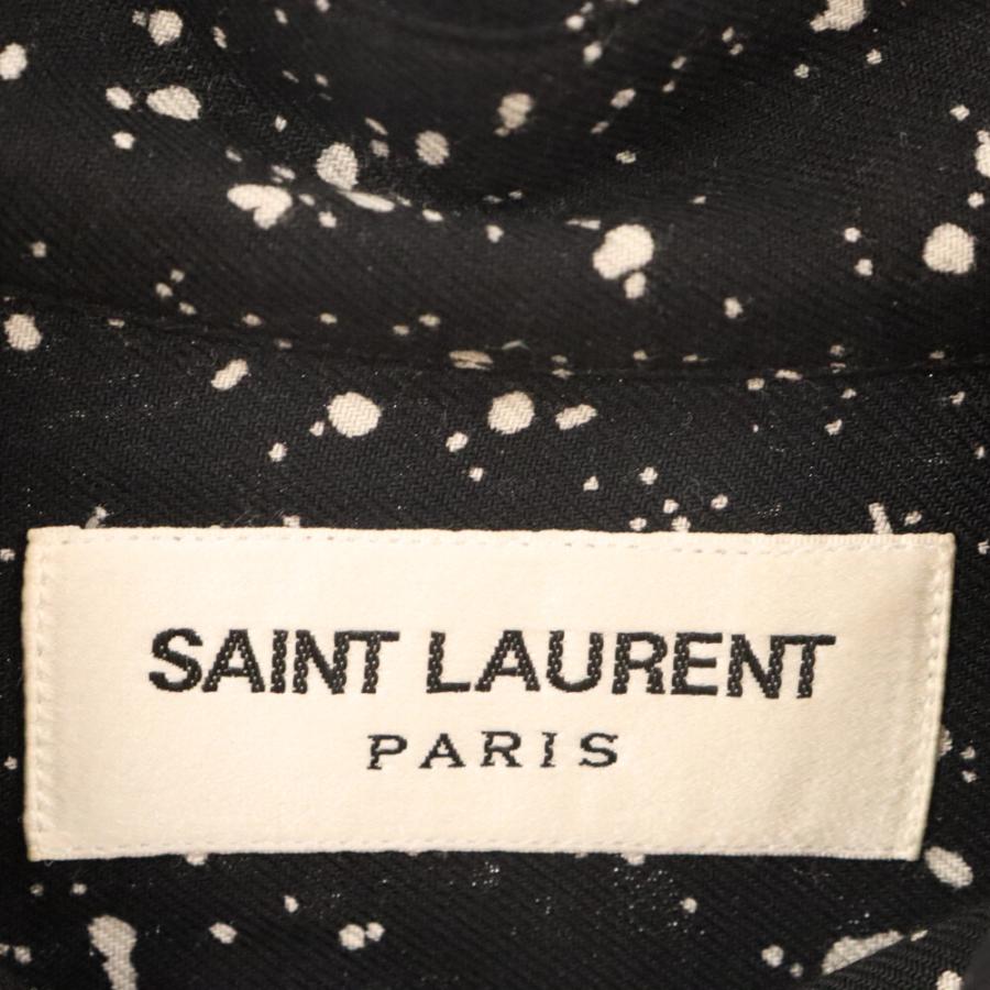 SAINT LAURENT PARIS サンローランパリ 15AW スプラッターレーヨン 総