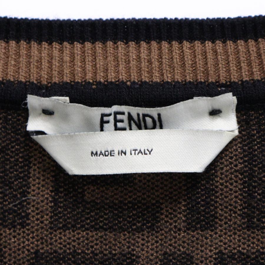FENDI フェンディ 18AW ×FILA フィラ ズッカ柄 ロゴ刺繍 クルー FENDI フェンディ 18AW ×FILA フィラ ズッカ柄 ロゴ刺繍 クルー