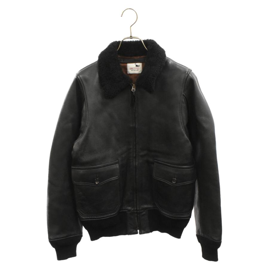 GANGSTERVILLE ギャングスタービル ボア シングル ライダース レザー  