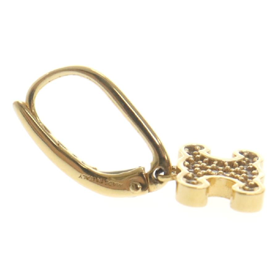 CELINE（セリーヌ） トリオンフ ラインストーン ゴールドピアス