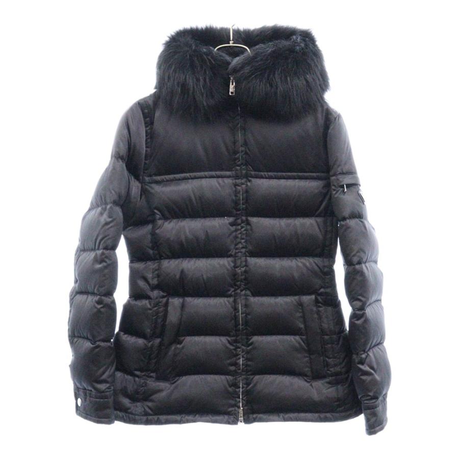 PRADA プラダ 22AW トライアングルロゴ ジップアップファー付 ダウン 