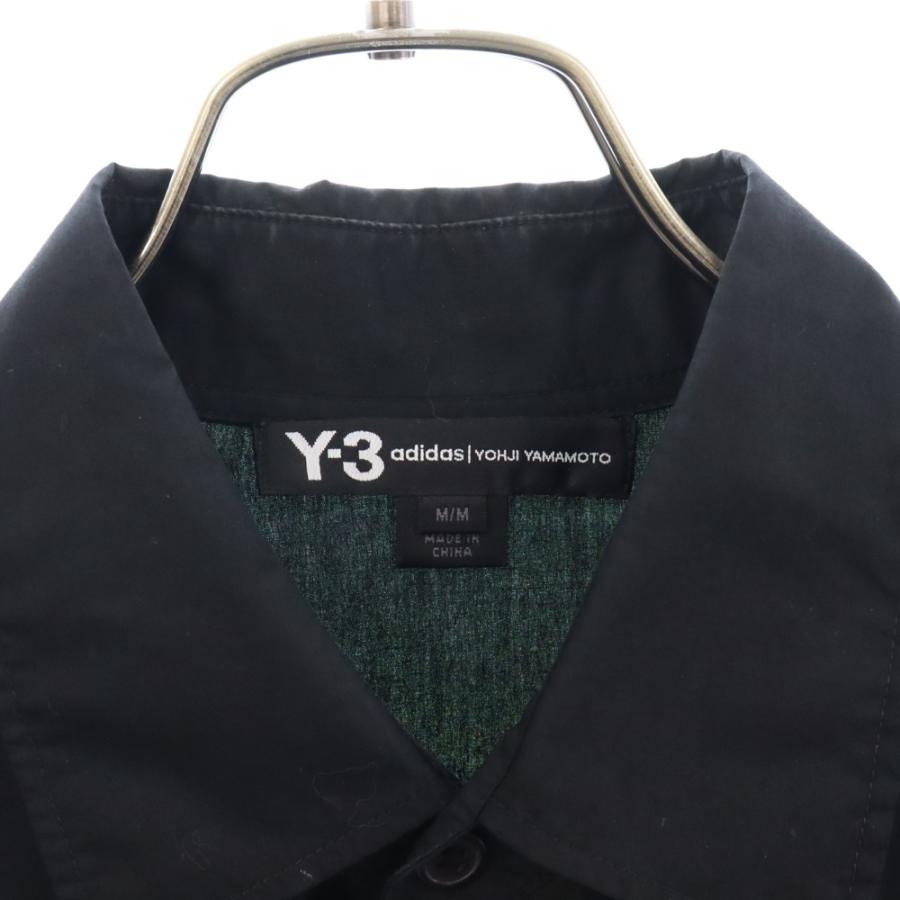 Y-3 ワイスリー 18SS バッグロゴプリント 長袖ロングシャツ ブラック 