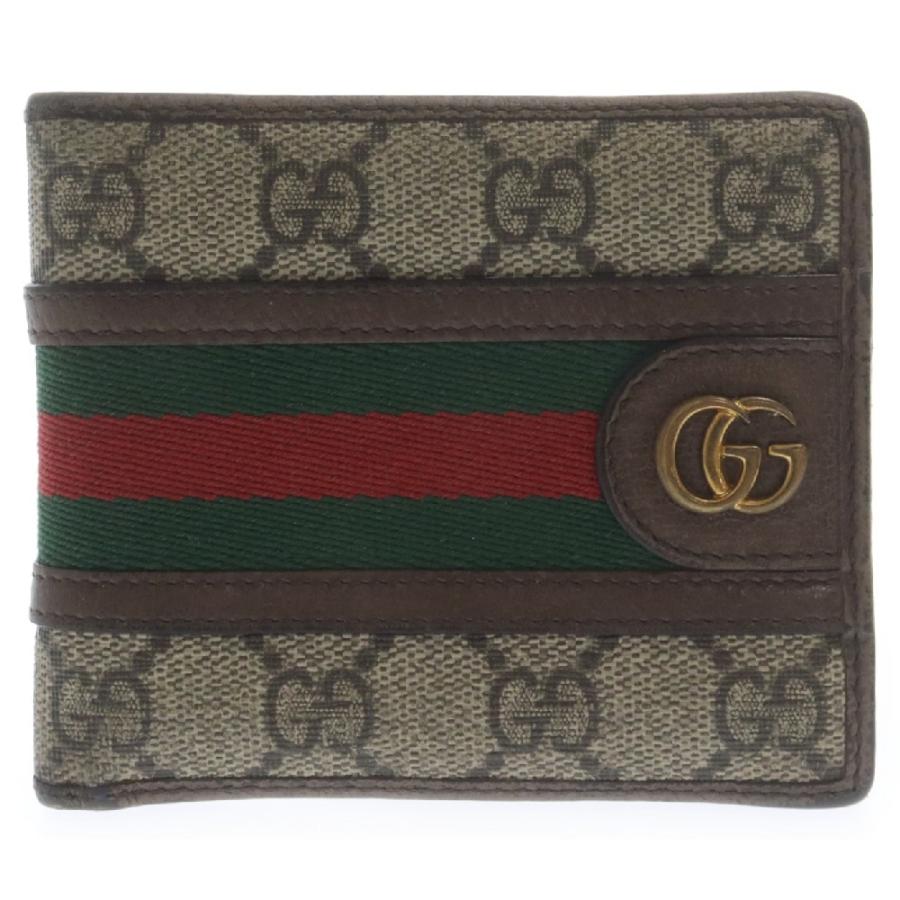 GUCCI グッチ GGハーフウォレット 総柄 二つ折り財布 597609 96IWT 