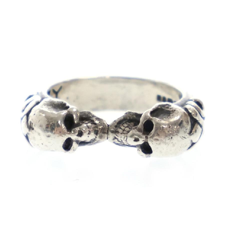 CRAZY PIG クレイジーピッグ TWO SKULLS TUDOR RING 2スカル CRAZY PIG クレイジーピッグ TWO SKULLS TUDOR RING 2スカル
