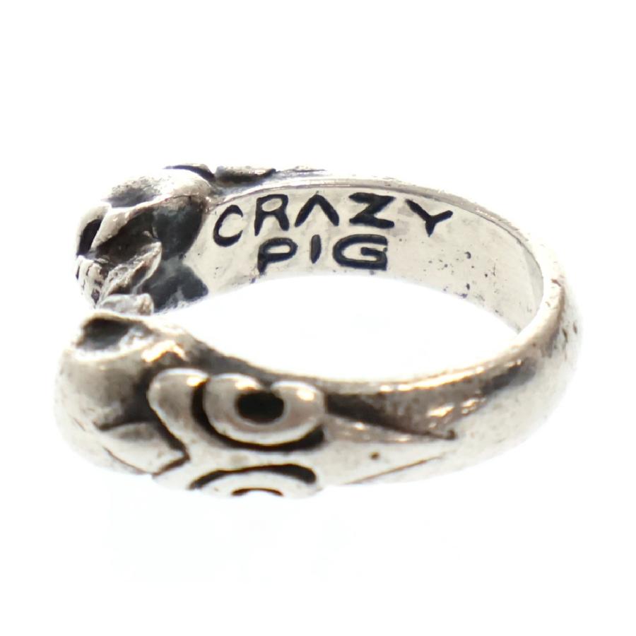 CRAZY PIG クレイジーピッグ TWO SKULLS TUDOR RING 2スカル CRAZY PIG クレイジーピッグ TWO SKULLS TUDOR RING 2スカル