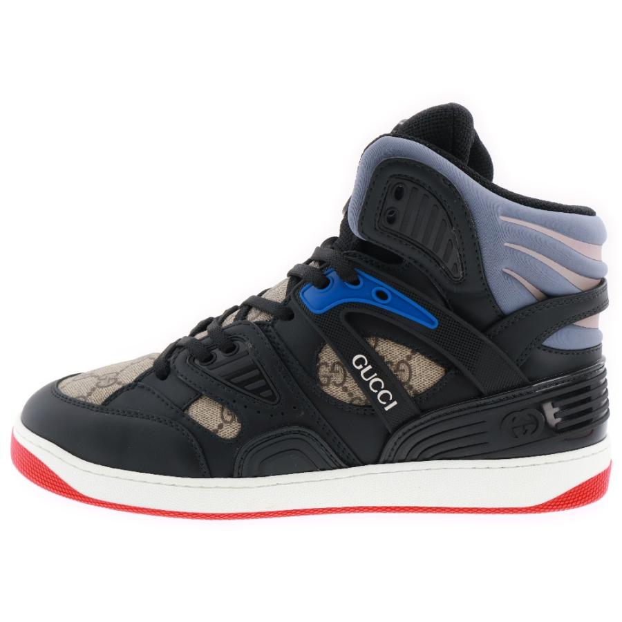 GUCCI グッチ BASKET SNEAKER バスケット ハイカットスニーカー ブラック 8 1/2 673077 GUCCI（グッチ） BASKET SNEAKER バスケット ハイカットスニーカー