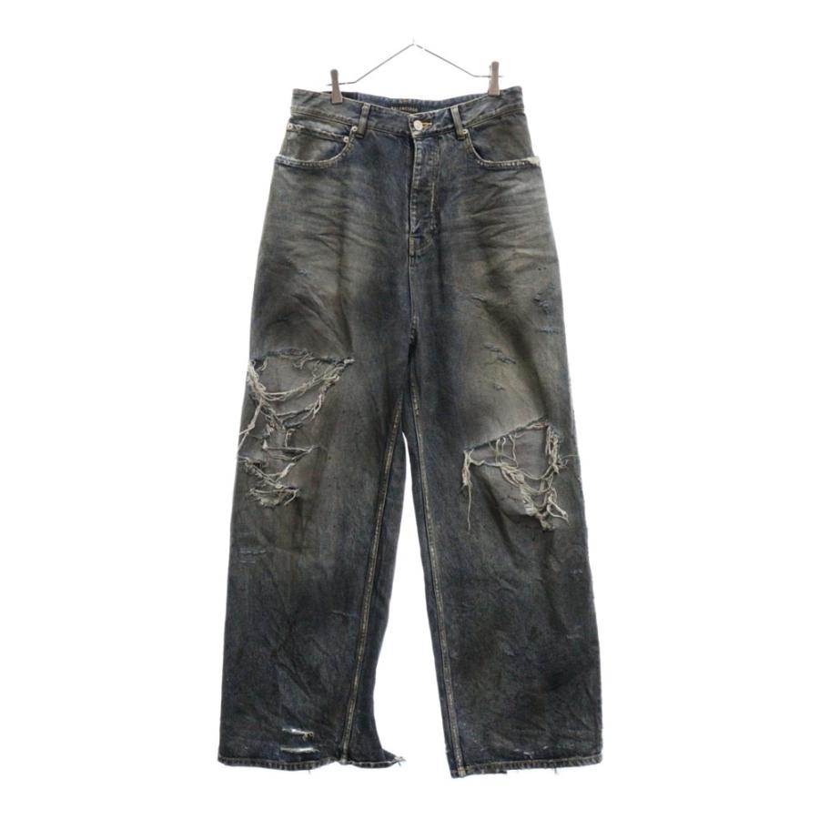BALENCIAGA バレンシアガ 23SS BAGGY PANTS ダメージ加工バギー BALENCIAGA バレンシアガ 23SS BAGGY PANTS ダメージ加工バギー