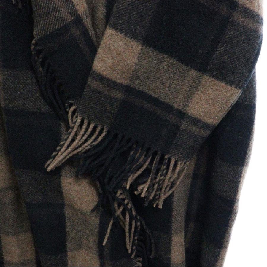 BALENCIAGA バレンシアガ 21AW check Fringed wool Twill Coat  