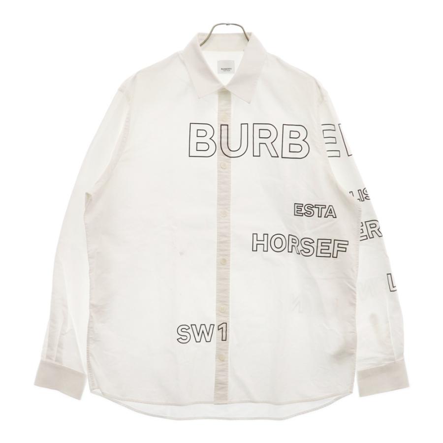 BURBERRY プリント入り長袖シャツ ホワイトPRADA プラダ カナパ 
