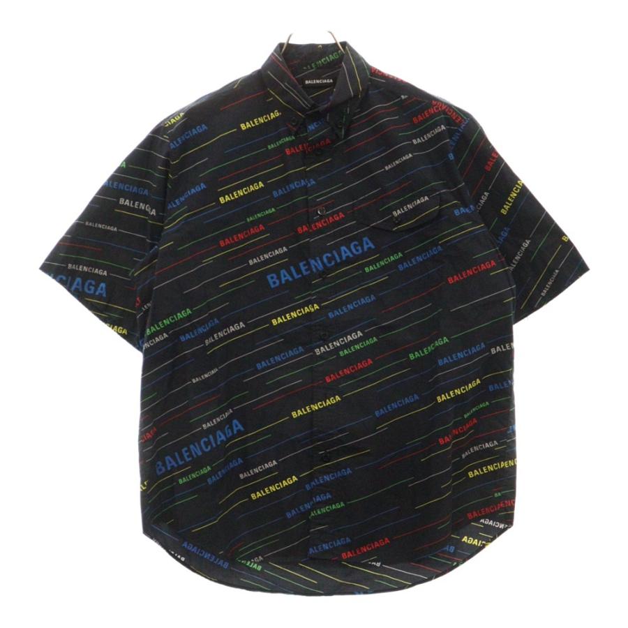 BALENCIAGA バレンシアガ 19SS Short Sleeve Pocket Shirt ロゴ 
