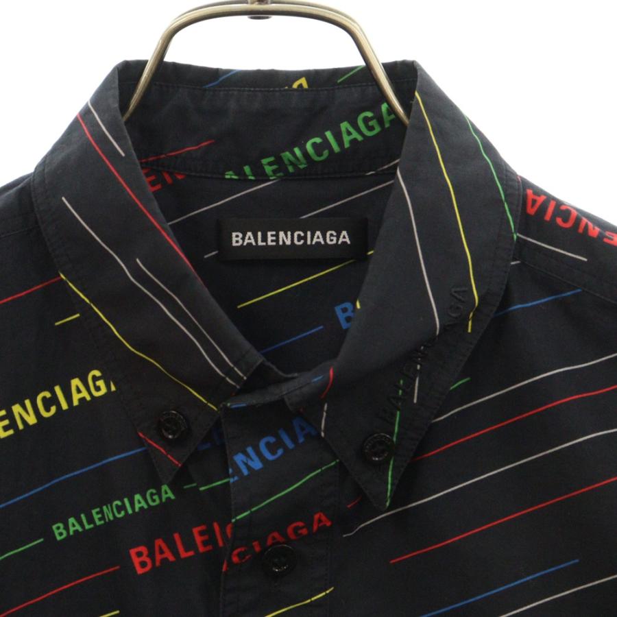 BALENCIAGA バレンシアガ 19SS Short Sleeve Pocket Shirt ロゴ 