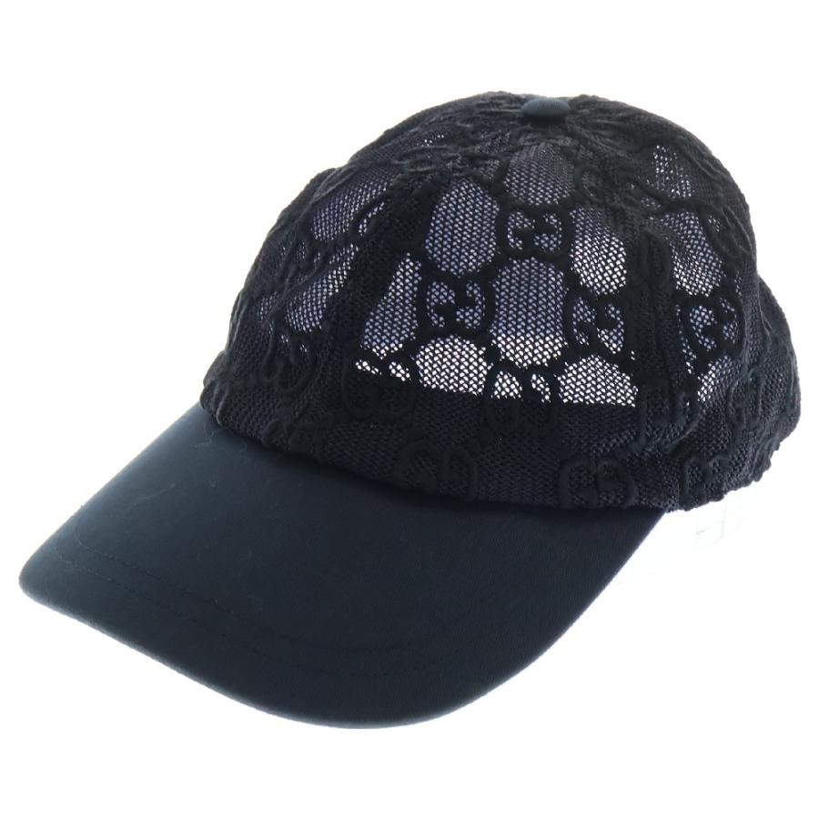 GUCCI（グッチ） GGエンブロイダリー メッシュ ベースボールキャップ 