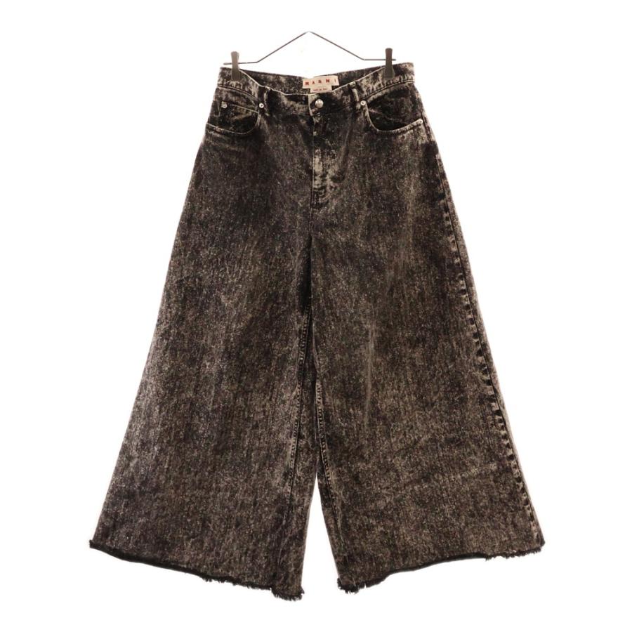 MARNI マルニ ケミカルウォッシュ カットオフワイドデニム グレー 