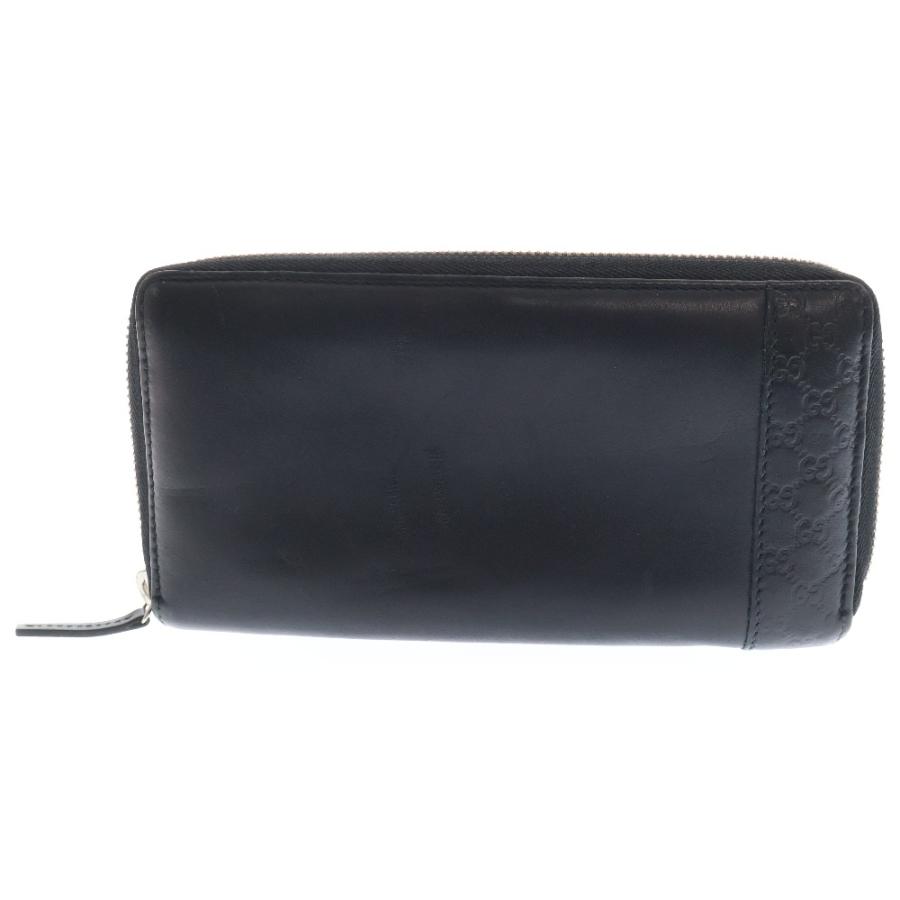 GUCCI（グッチ） マイクログッチシマ ラウンド長財布 ブラック 307993