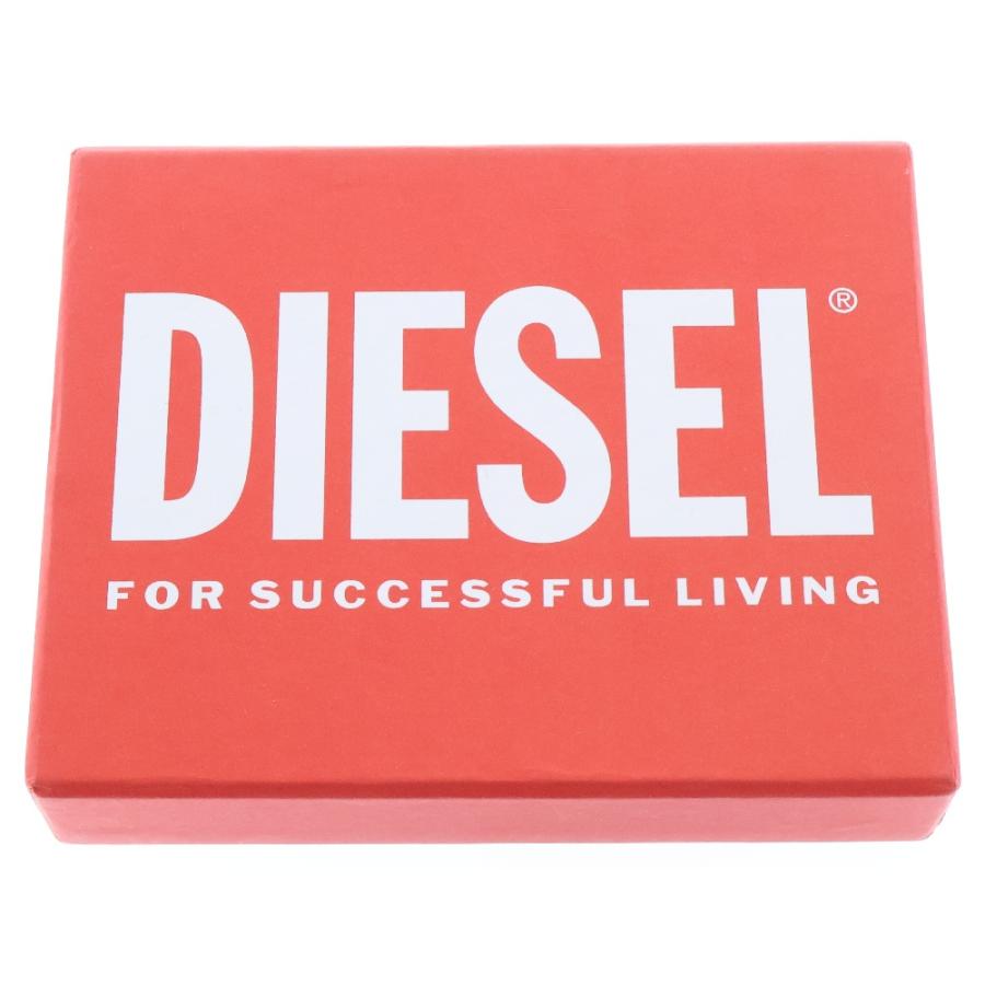 DIESEL（ディーゼル） ロゴプレート レザーキーケース ブラウン X09016