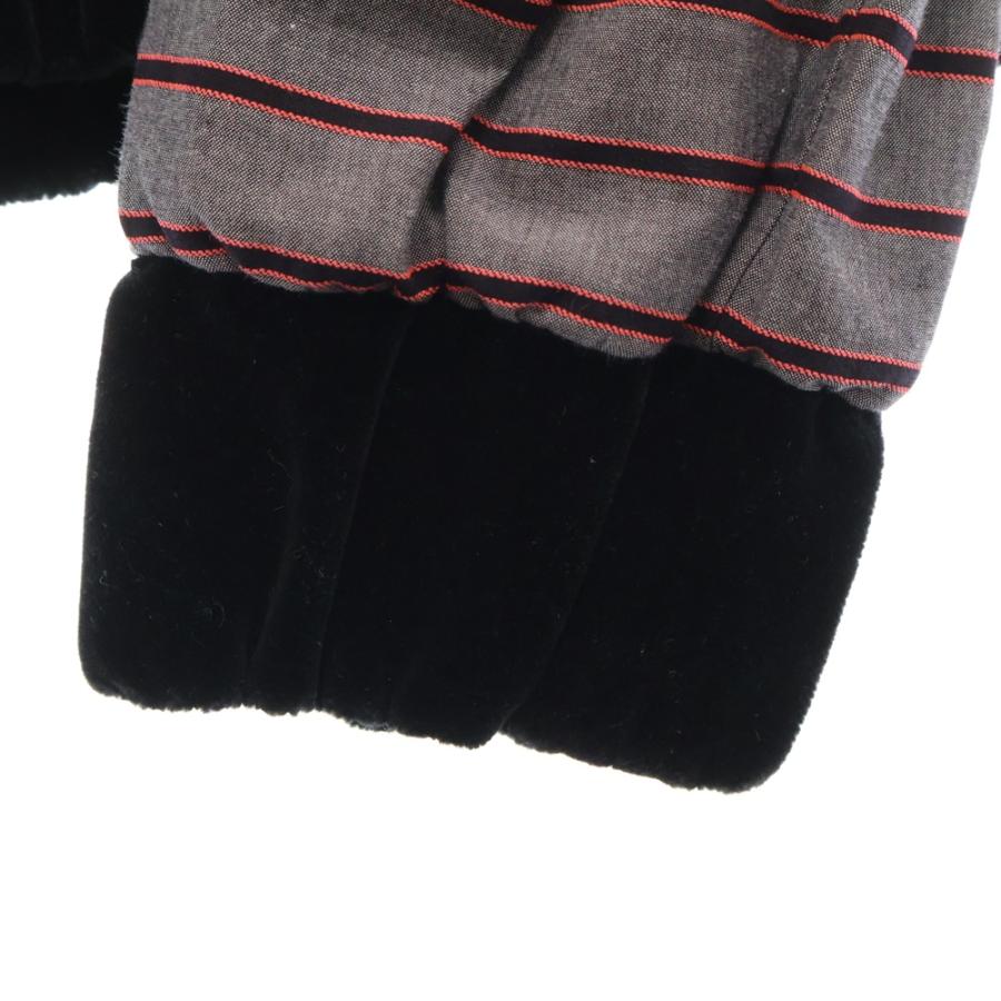 CHANEL - CHANEL シャネル 22AW ベルベット切替 ボーダー クルーネックスウェットシャツ トレーナー P73405 ブラック レディース CHANEL（シャネル） 22AW ベルベット切替 ボーダー クルーネック