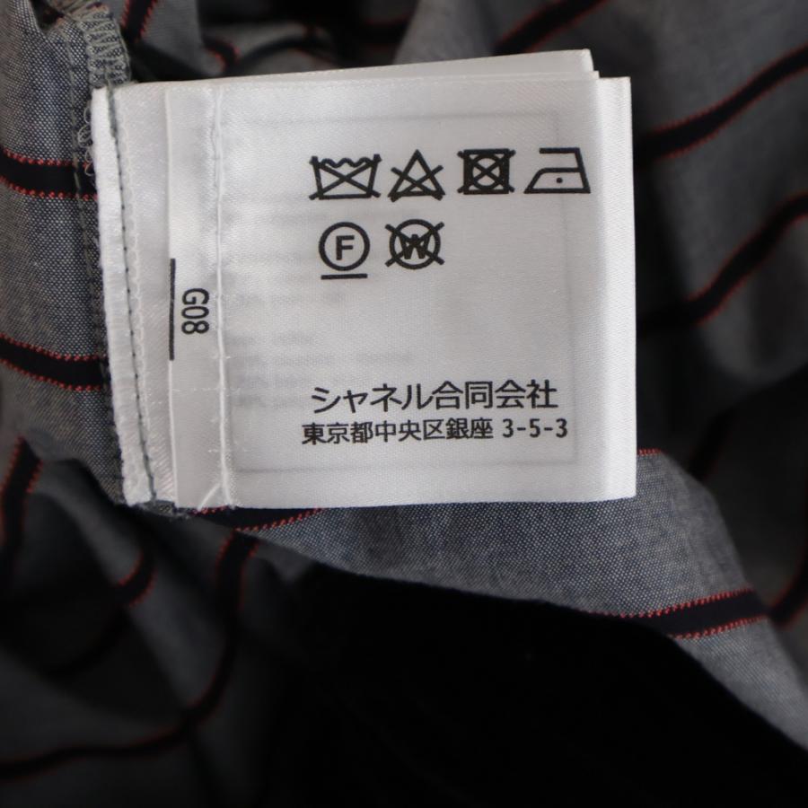 CHANEL（シャネル） 22AW ベルベット切替 ボーダー クルーネック