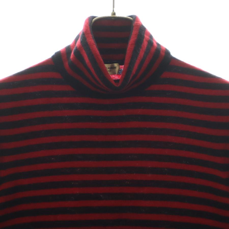 SAINT LAURENT PARIS サンローランパリ 21AW ボーダー タートルネック