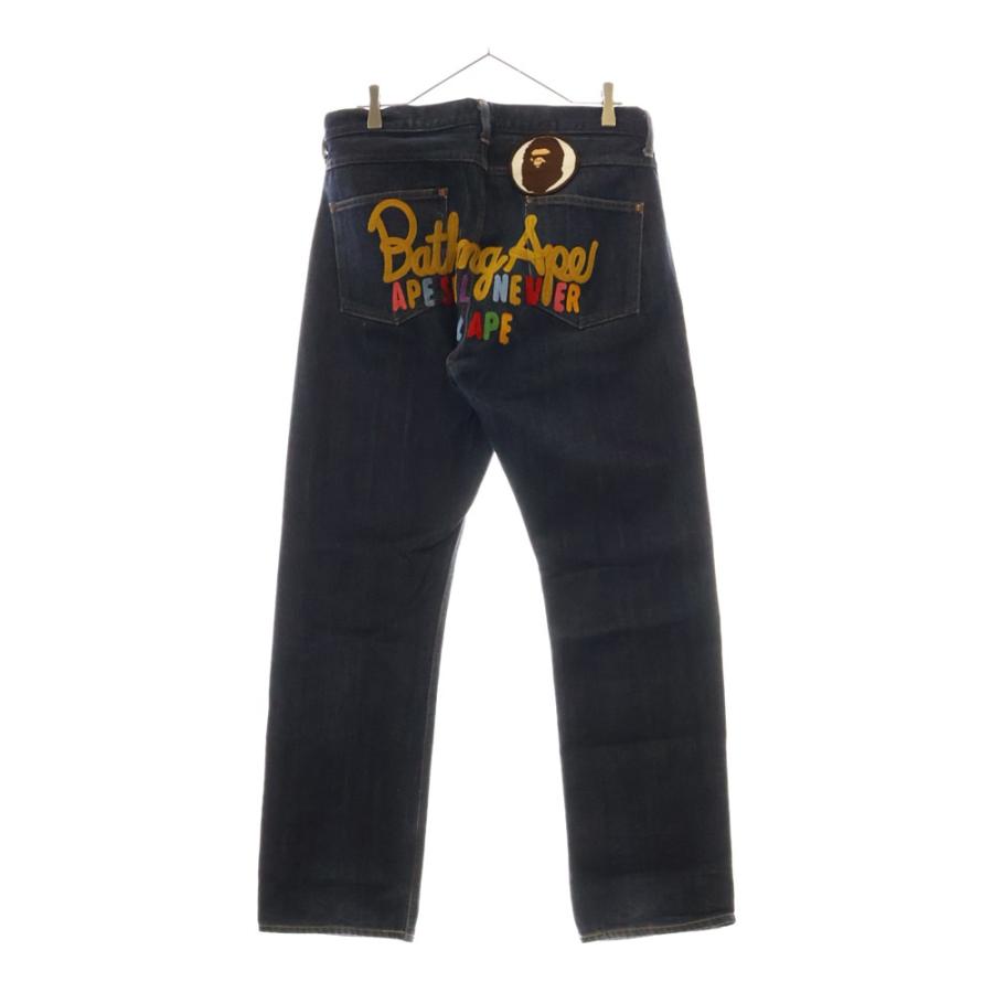 A BATHING APE（アベイシングエイプ） レインボーバックロゴ刺繍