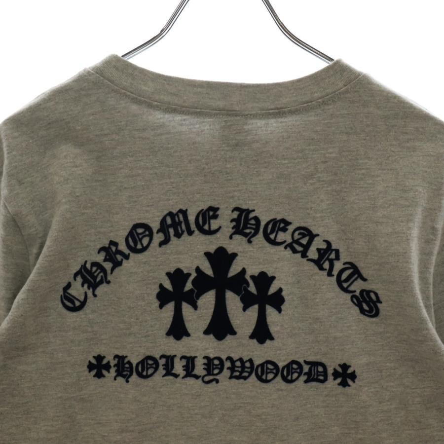 Chrome Hearts - CHROME HEARTS クロムハーツ Y NOT CEMETERY CRS CREWNECK セメタリークロス クルーネック 長袖Tシャツ グレー レディース CHROME HEARTS（クロムハーツ） Y NOT CEMETERY CRS CREWNECK