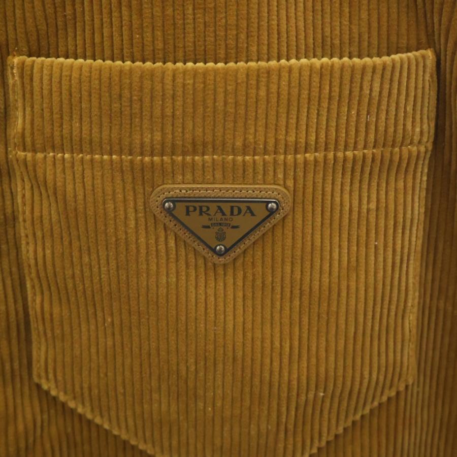 PRADA（プラダ） 24AW 三角ロゴプレート コーデュロイシャツブルゾン