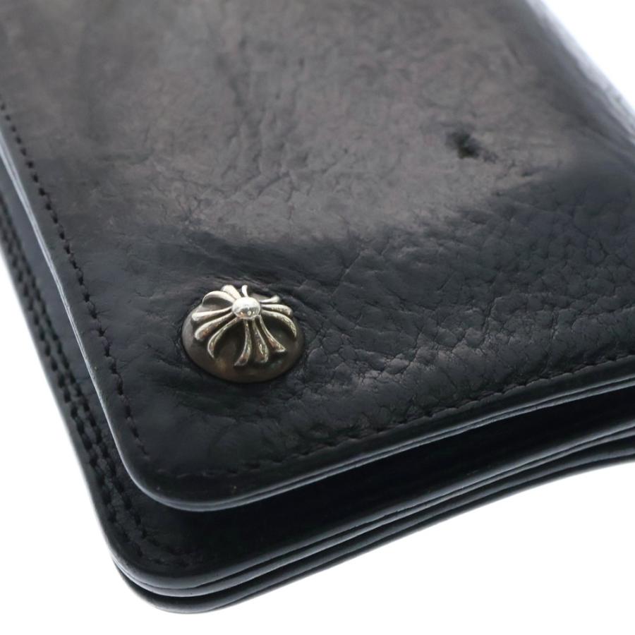 CHROME HEARTS 1ZIP クロスボタンレザーウォレット