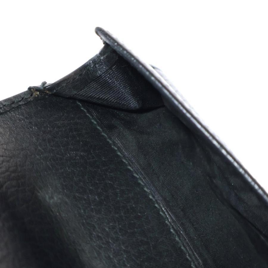 GUCCI グッチ GGマーモント レザー三つ折り財布 ブラック 474746
