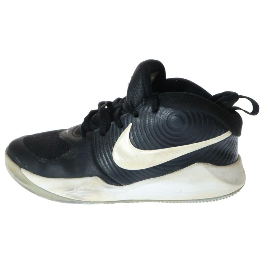 NIKE（ナイキ） Team Hustle メッシュハイカットスニーカー ブラック 