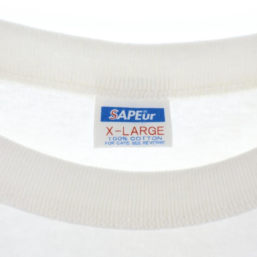 SAPEur サプール ビックリマン プリントロゴ クルーネック 長袖Tシャツ