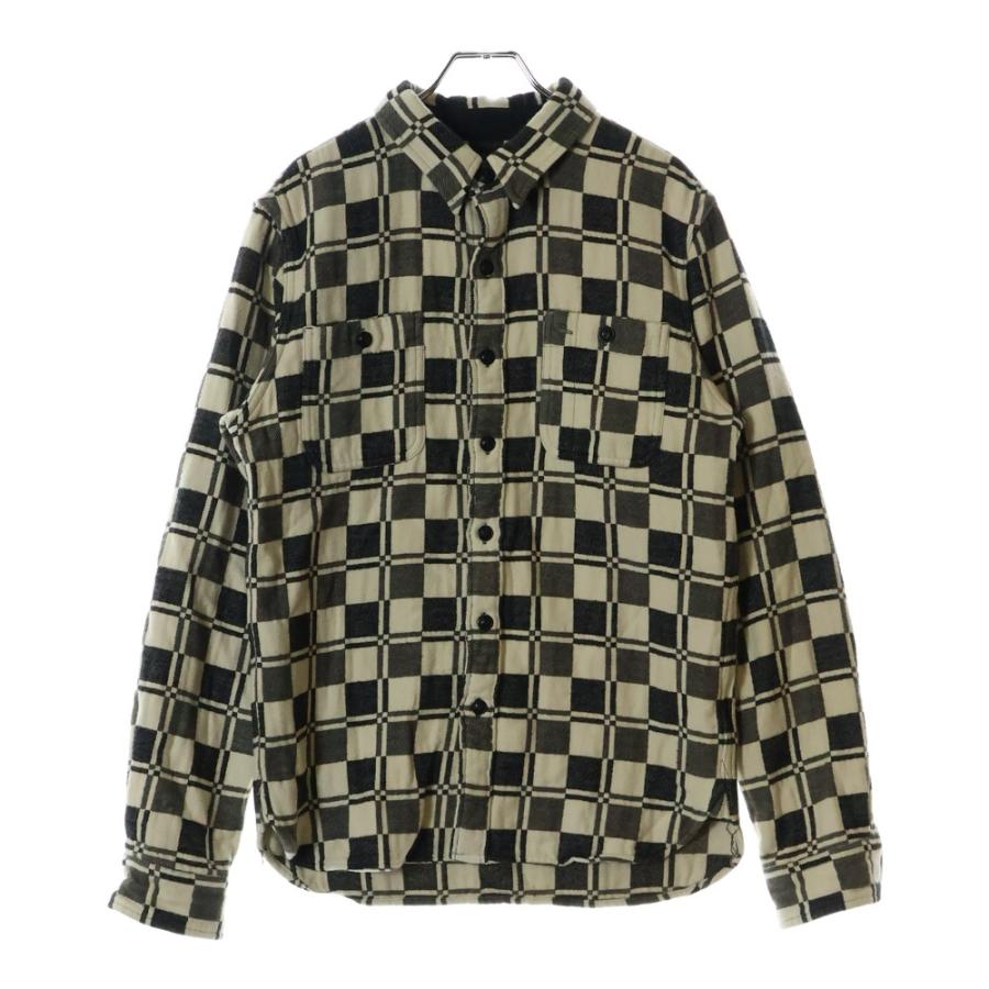 RRL ダブルアールエル チェック総柄 ネルシャツジャケット ベージュ 