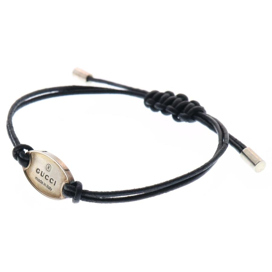 GUCCI（グッチ） ロゴプレート コードブレスレット 797194 ブラック