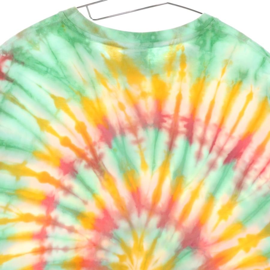 PEACEMINUSONE ピースマイナスワン タイダイ総柄 ロゴプリント クルー