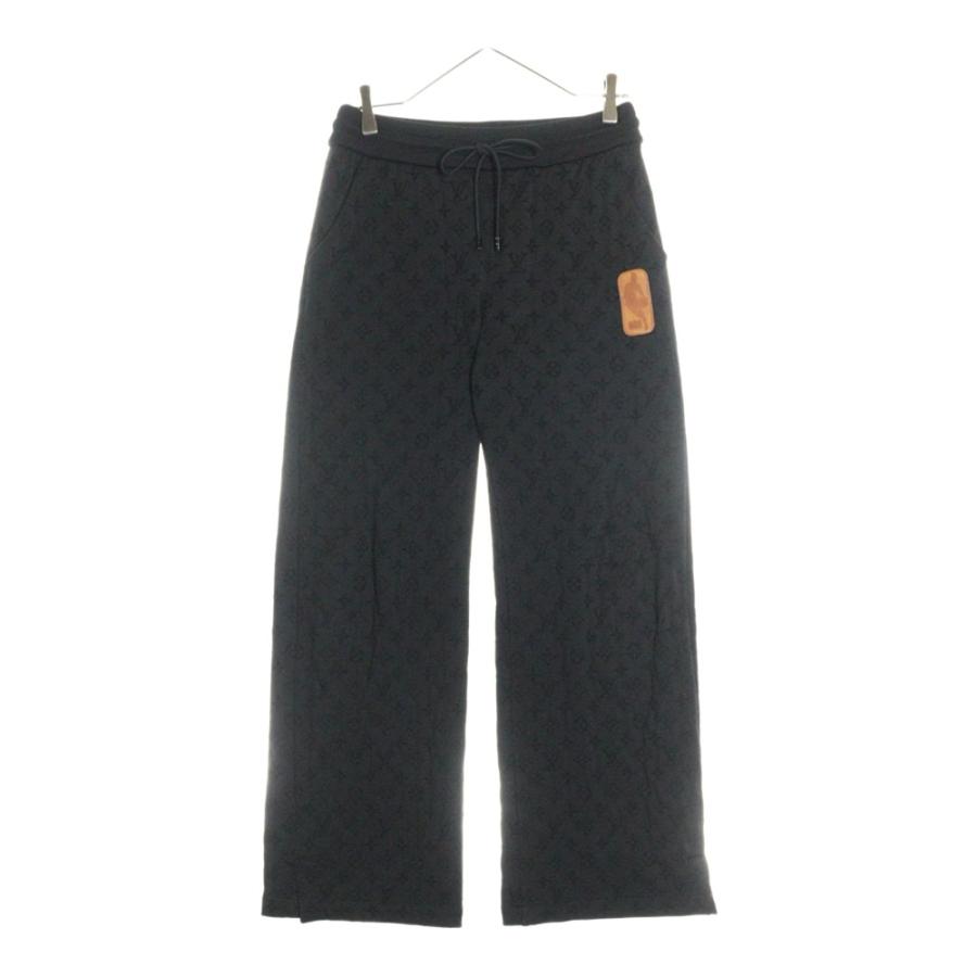 [Louis Vuitton] Louis Vuitton Men's 21AW Monogram Jacquard NBA All-Over Print Jersey Pants Bottoms Black L [Used] [Authenticated and Guaranteed Authentic] 209901