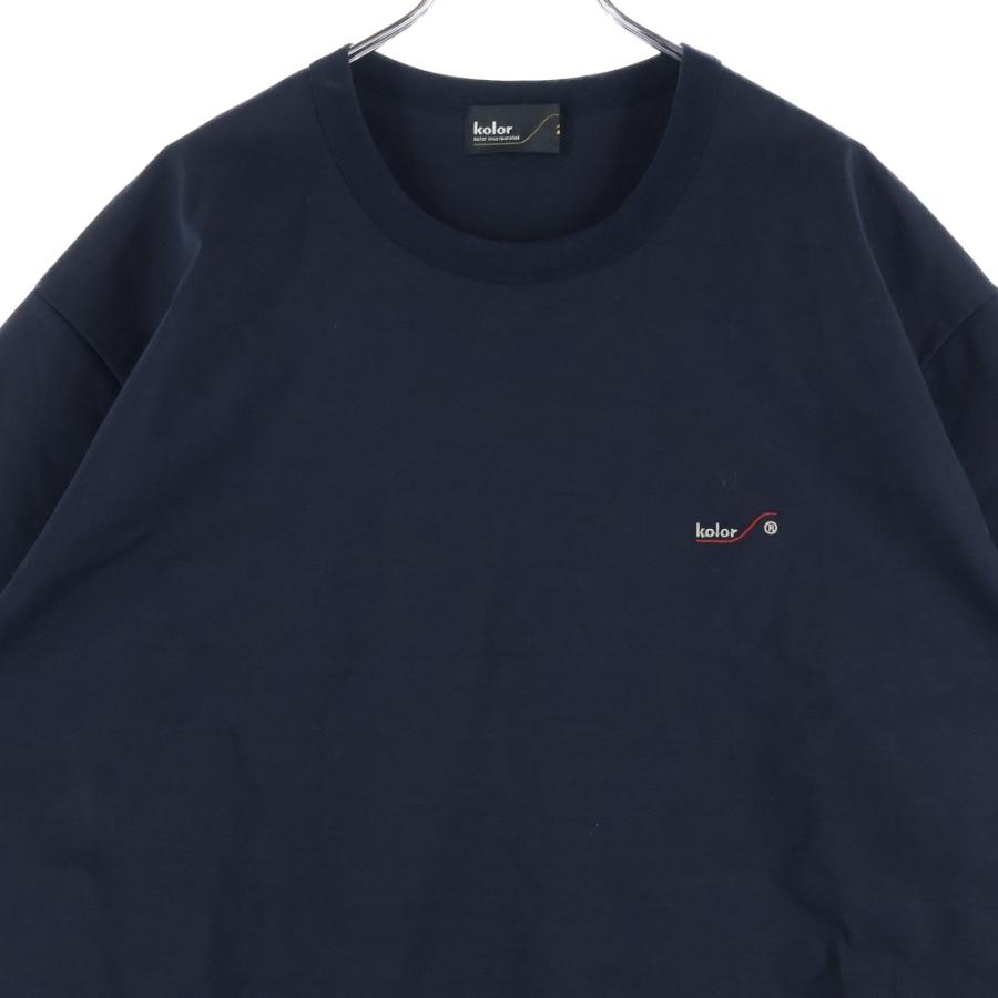 kolor（カラー） ロゴプリント ドローコード クルーネック半袖Tシャツ
