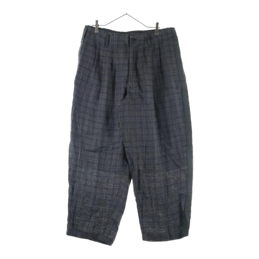 Y's for men（ワイズフォーメン） LINEN TWILL PLAID PANTS リネン