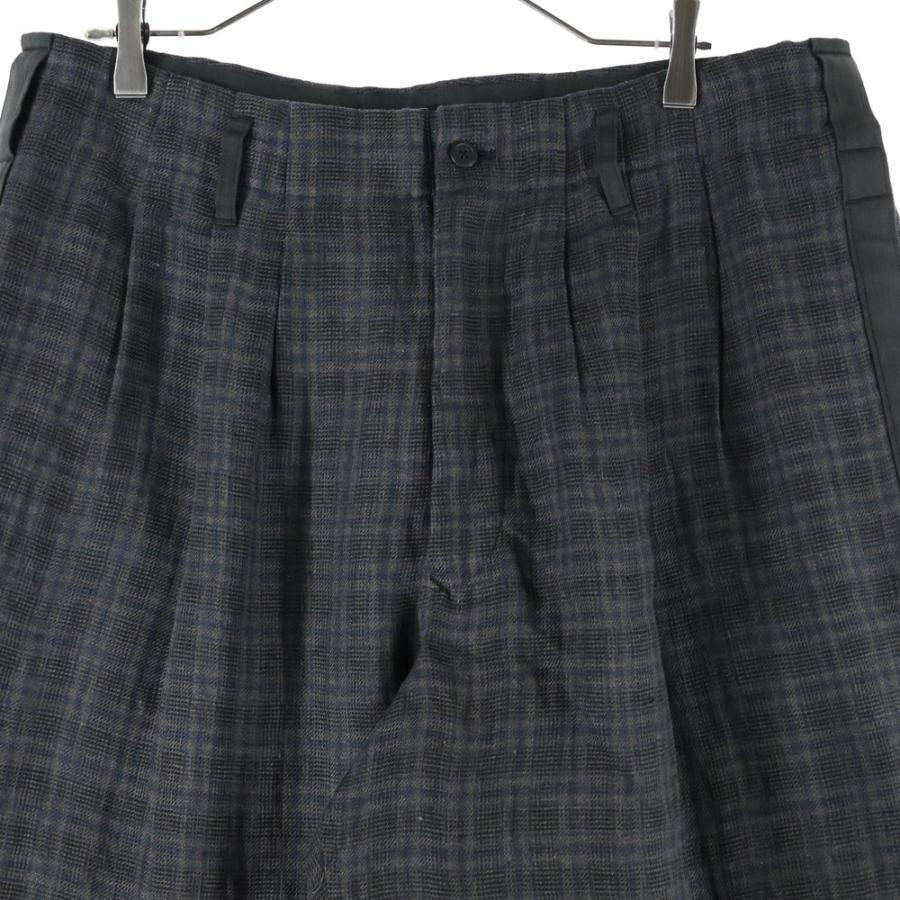 Y's for men（ワイズフォーメン） LINEN TWILL PLAID PANTS リネン