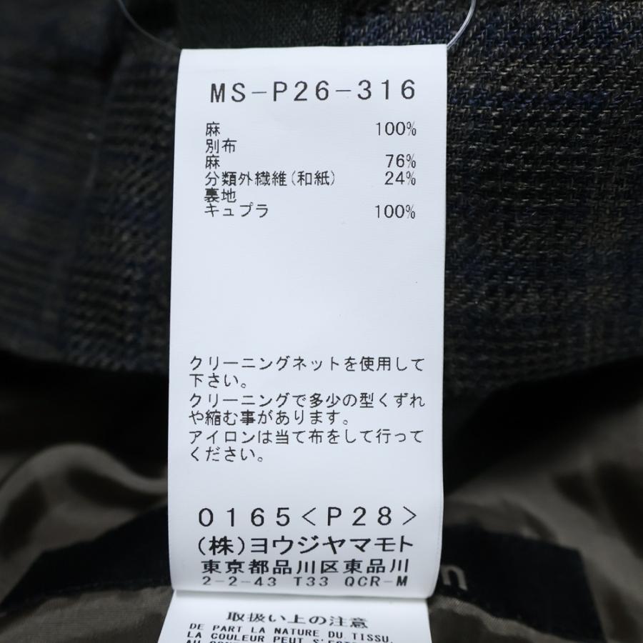 Y's for men（ワイズフォーメン） LINEN TWILL PLAID PANTS リネン