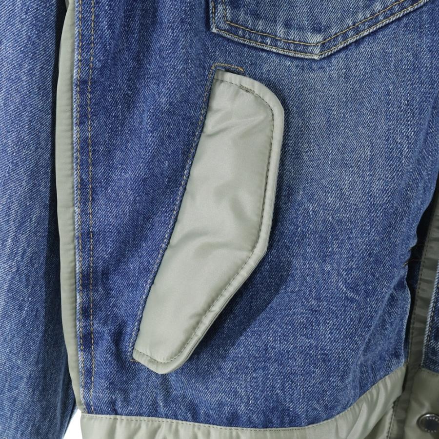 sacai（サカイ） ナイロンドッキング デニムジャケット インディゴ