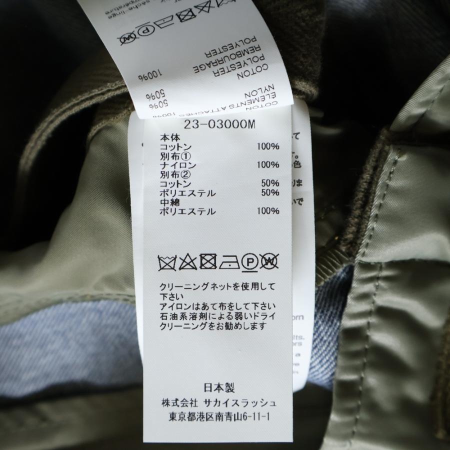 sacai（サカイ） ナイロンドッキング デニムジャケット インディゴ