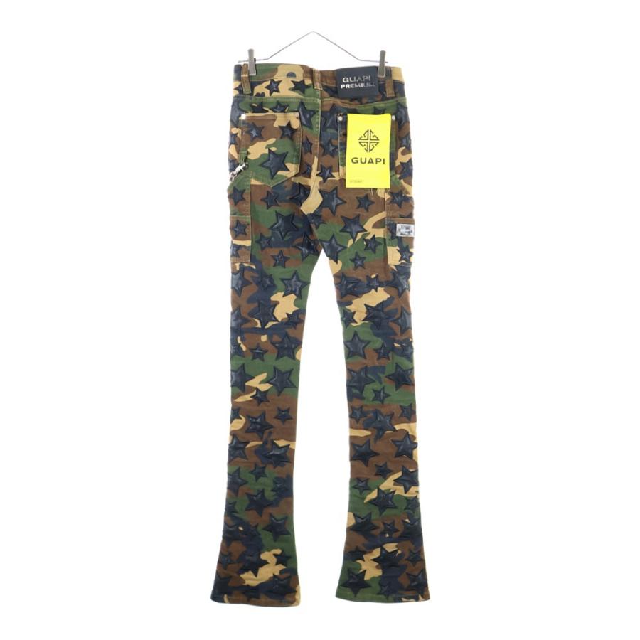 GUAPI グアピ CAMO STAR FLARE カモ柄 スターパッチ ウォレットチェーン付き フレアパンツ : BRING Yahoo ...