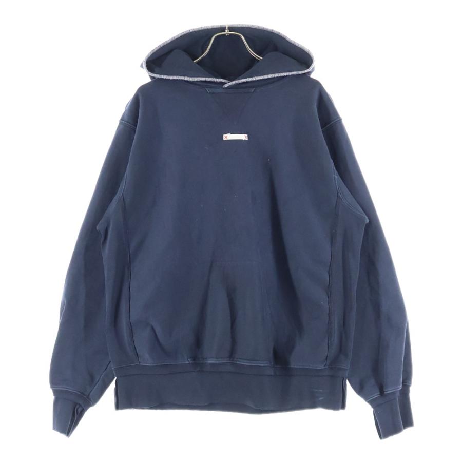 かじゅぴ 　23ss マルジェラ ヴィンテージ加工 プルオーバーパーカー Maison Margiela ロゴ パーカー | グレー | FARFETCH JP