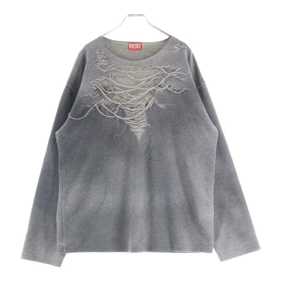 DIESEL（ディーゼル） 25SSS-RUBEN クラッシュ加工 クルーネック