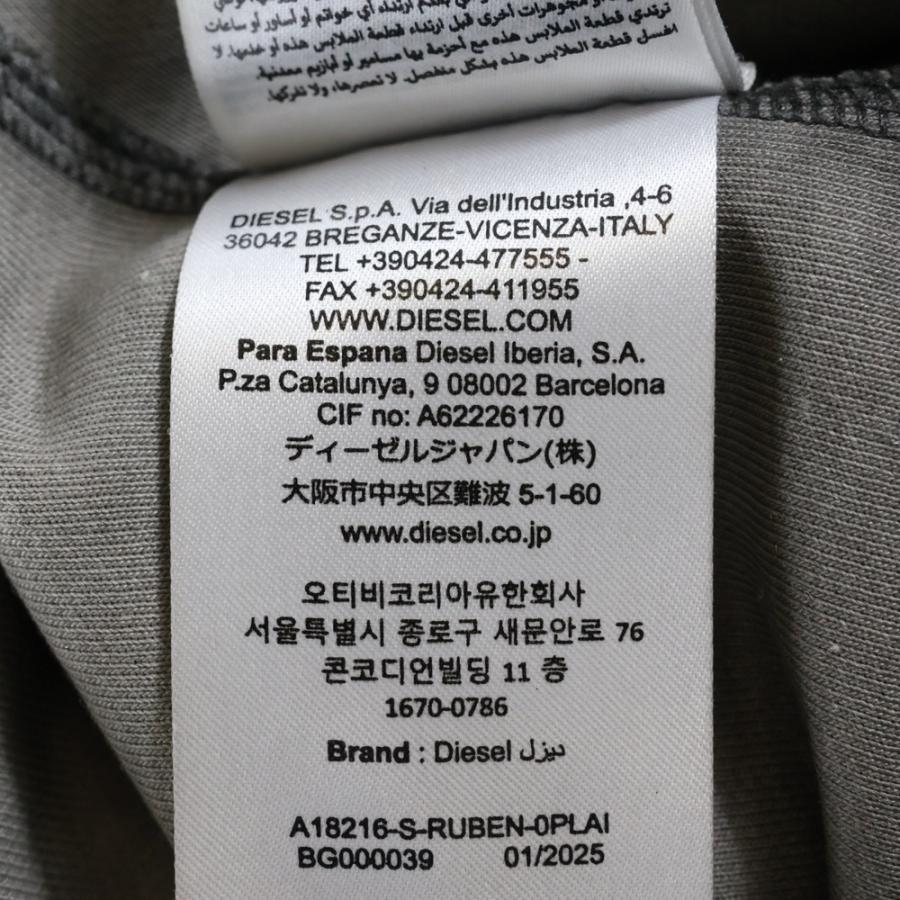 DIESEL（ディーゼル） 25SSS-RUBEN クラッシュ加工 クルーネック 