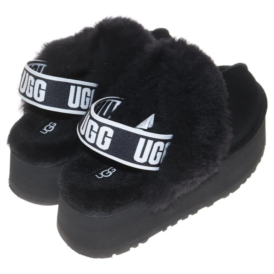 UGG（アグ） FUNKETTE ムートン ボア サンダル ブラック 厚底 : BRING