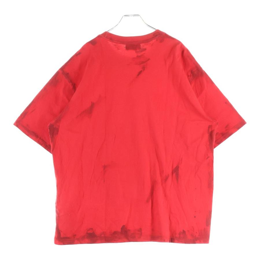 THUG CLUB サグクラブ 24AW Santoryu Master T-shirt ソードプリント THUG CLUB (サグクラブ) ソードプリントペンキ加工Tシャツレッド