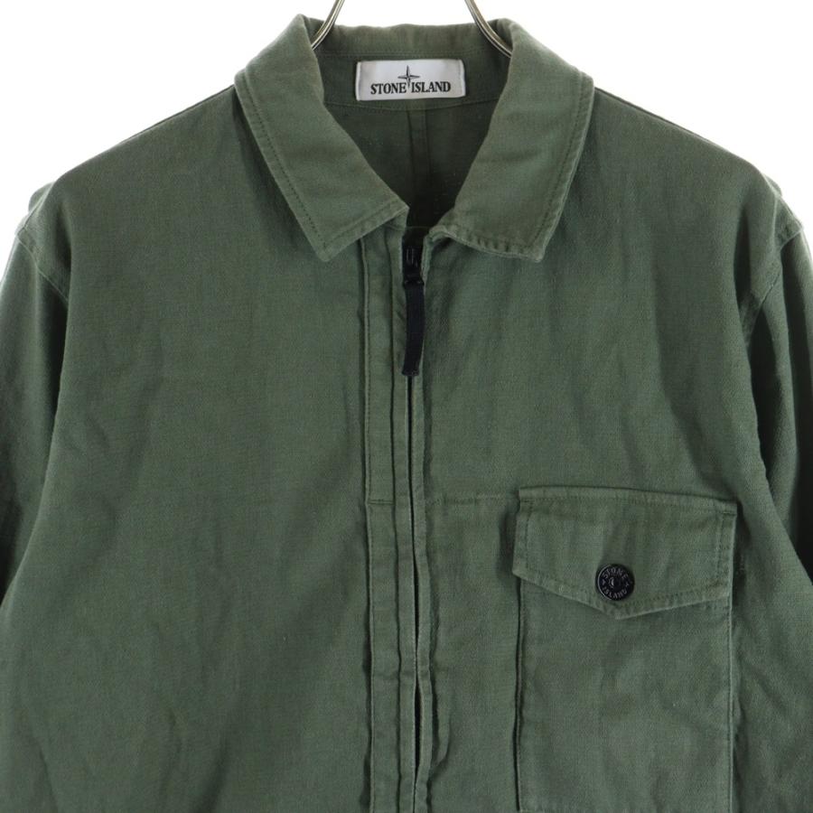 STONE ISLAND（ストーン アイランド） Garment dyed Zip Shirt Stone