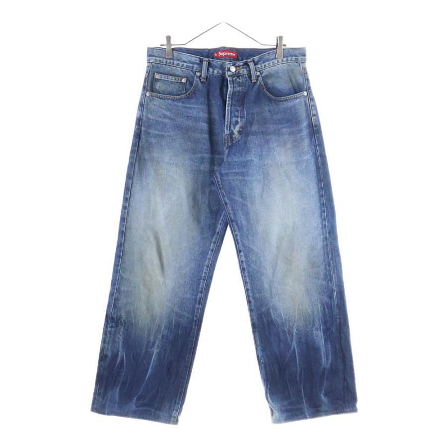 Supreme（シュプリーム） Distressed Loose Fit Selvedge Jean Washed