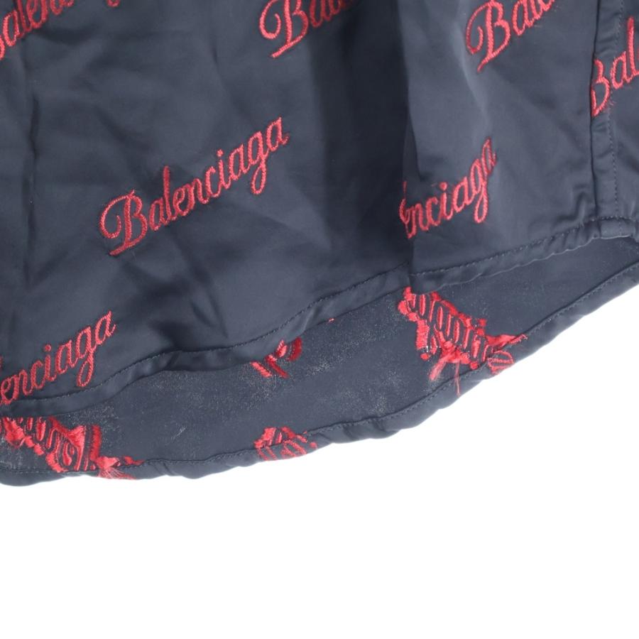 BALENCIAGA（バレンシアガ） ロゴ総柄レーヨン 半袖シャツ 658841 TKD5