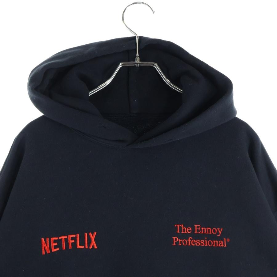 The Ennoy Professional パーカー ブラック ENNOY エンノイ 23AW ×Netflix ネットフリックス ロゴ刺繍 プル