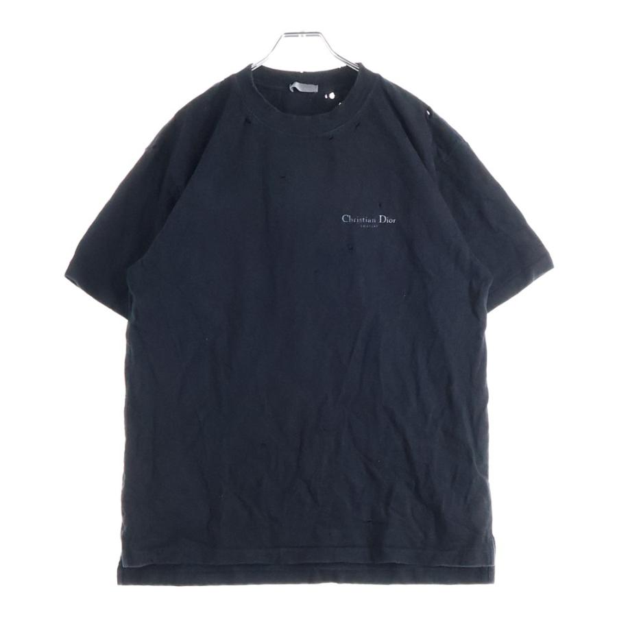 DIOR ディオール 23AW ダメージ加工 バックプリントロゴ コットン半袖T